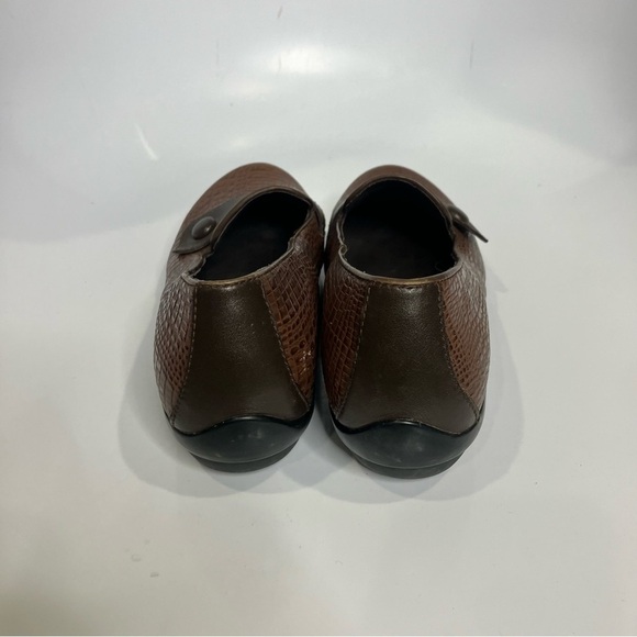 Dansko Olena loafers brown alligator embossed leather black size 38 7.5 - Picture 4 of 7